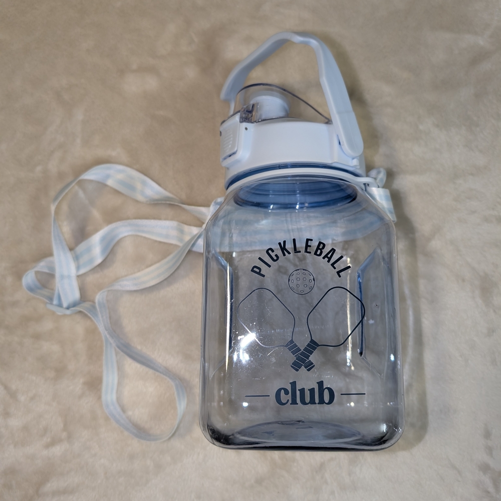 Transparent Blue Pickleball Club Water Bottle